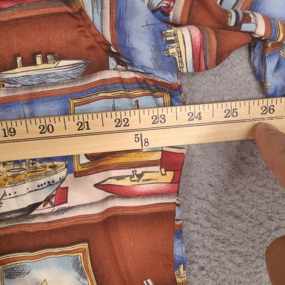Reyn Spooner Shirt Mens Large Ships American Classics Egyptian Cotton Hawaiian - Picture 10 of 13